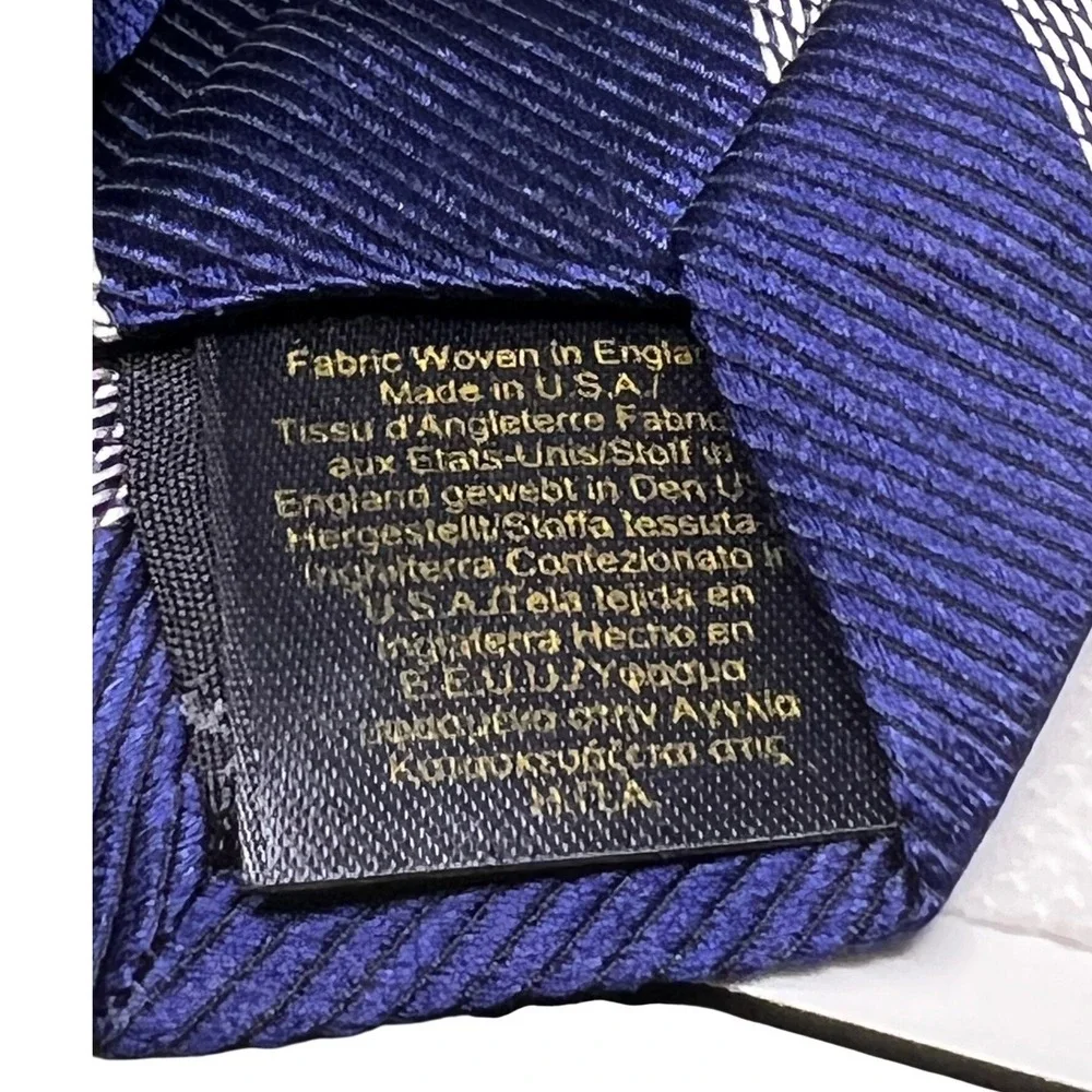 Brooks Brothers Silk Tie Mens OS‎ Blue Purple Striped Repp Made in USA England